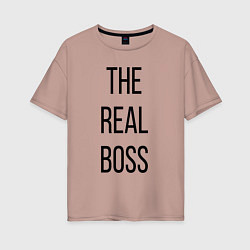 Женская футболка оверсайз The real boss!