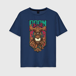 Женская футболка оверсайз Doom - demon