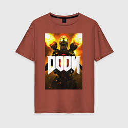 Женская футболка оверсайз Doom - apex revenant