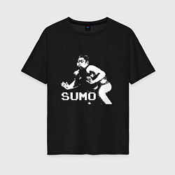 Женская футболка оверсайз Sumo pixel art