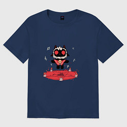 Футболка оверсайз женская Cult of the Lamb, цвет: тёмно-синий