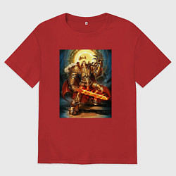 Футболка оверсайз женская Император человечества, цвет: красный