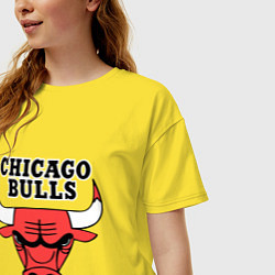 Футболка оверсайз женская Chicago Bulls, цвет: желтый — фото 2