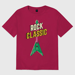 Футболка оверсайз женская Рок Классика, цвет: маджента