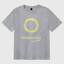 Футболка оверсайз женская Тысяча сынов хаос винтаж лого, цвет: меланж