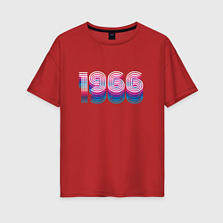 Женская футболка оверсайз 1966 год ретро неон