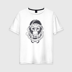 Женская футболка оверсайз Space Monkey