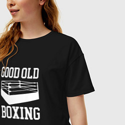 Футболка оверсайз женская Good Old Boxing, цвет: черный — фото 2