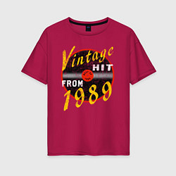Женская футболка оверсайз Винтажный хитяра с 1989