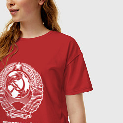 Футболка оверсайз женская Рожденный в СССР Союз Советских Социалистических Р, цвет: красный — фото 2