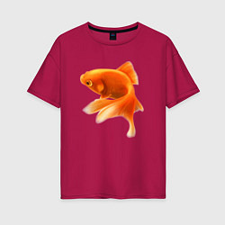 Женская футболка оверсайз Китайский карась - Золотая рыбка