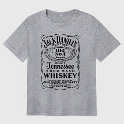 Футболка оверсайз женская Виски Джек Дэниелс, цвет: меланж