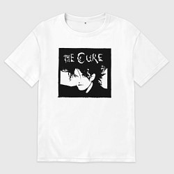 Футболка оверсайз женская The Cure Роберт Смит, цвет: белый