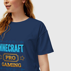 Футболка оверсайз женская Игра Minecraft pro gaming, цвет: тёмно-синий — фото 2
