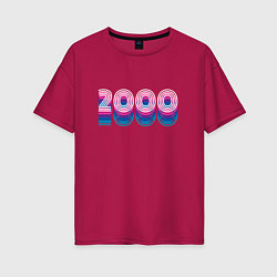 Женская футболка оверсайз 2000 год ретро неон