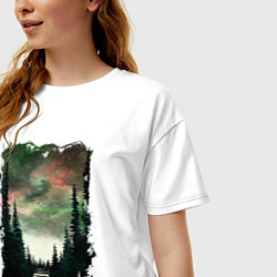 Футболка оверсайз женская Лес кругом, цвет: белый — фото 2