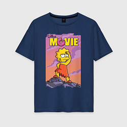 Женская футболка оверсайз Lisa Simpson смотрит в даль - movie