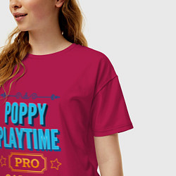 Футболка оверсайз женская Игра Poppy Playtime pro gaming, цвет: маджента — фото 2