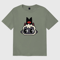 Футболка оверсайз женская Милая овечка- Cult of the lamb, цвет: авокадо