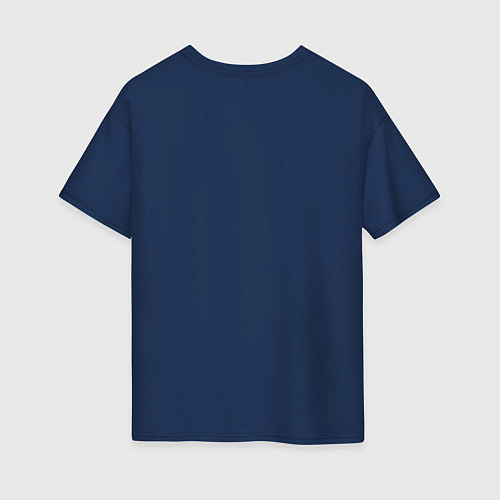 Женская футболка оверсайз Custom culture / Тёмно-синий – фото 2