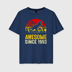 Женская футболка оверсайз Потрясающий динозавр 1993 года
