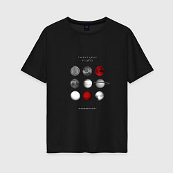 Женская футболка оверсайз Planets of space