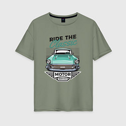 Футболка оверсайз женская Ride the classic, цвет: авокадо