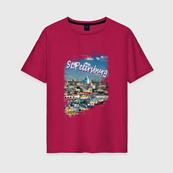Женская футболка оверсайз Санкт-Петербург Панорама