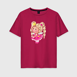 Женская футболка оверсайз Маленькая принцесса блондинка