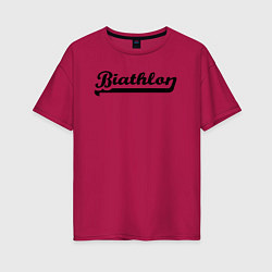 Женская футболка оверсайз Biathlon logo