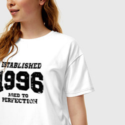 Футболка оверсайз женская Основана в 1996 году и доведена до совершенства, цвет: белый — фото 2
