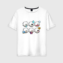 Женская футболка оверсайз Значки на Колетт Пины Бравл Старс Colette