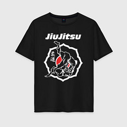 Женская футболка оверсайз Jiu-jitsu throw
