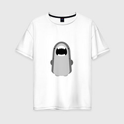 Женская футболка оверсайз Мультяшная акула