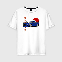 Женская футболка оверсайз Nissan Gt-r r35 JDM Retro Design