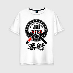 Женская футболка оверсайз Brazilian fight club Jiu jitsu