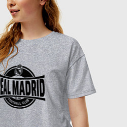 Футболка оверсайз женская Реал Мадрид ФК, цвет: меланж — фото 2