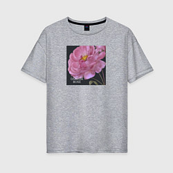 Женская футболка оверсайз Векторная роза