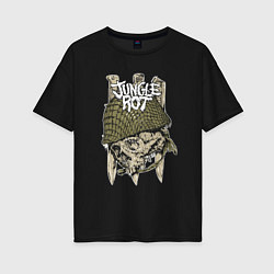 Женская футболка оверсайз Jungle rot - military