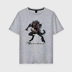 Женская футболка оверсайз Werewolf - оборотень