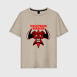 Женская футболка оверсайз Tristram Diablos