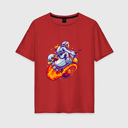 Женская футболка оверсайз Space Fire
