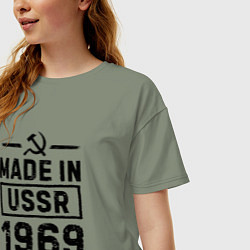 Футболка оверсайз женская Made in USSR 1969 limited edition, цвет: авокадо — фото 2