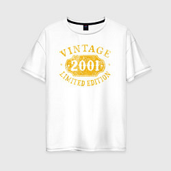 Женская футболка оверсайз Винтаж 2001 лимитированная серия
