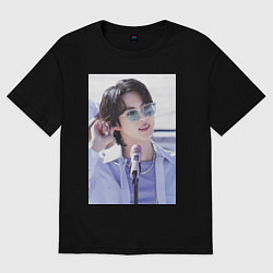 Футболка оверсайз женская Мировой красавчик Джин, цвет: черный