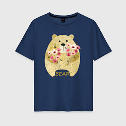 Женская футболка оверсайз Flowers by bear