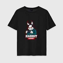 Женская футболка оверсайз Rabbit Gamer