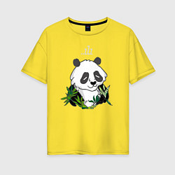 Женская футболка оверсайз Спящая панда ZZZ