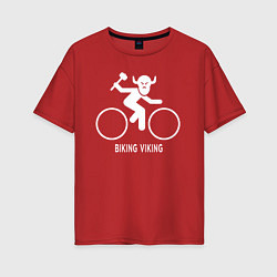 Женская футболка оверсайз Велосипед - Викинг