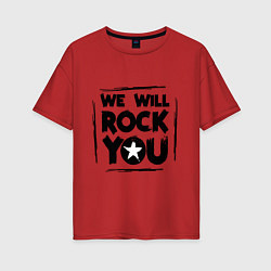 Женская футболка оверсайз We rock you